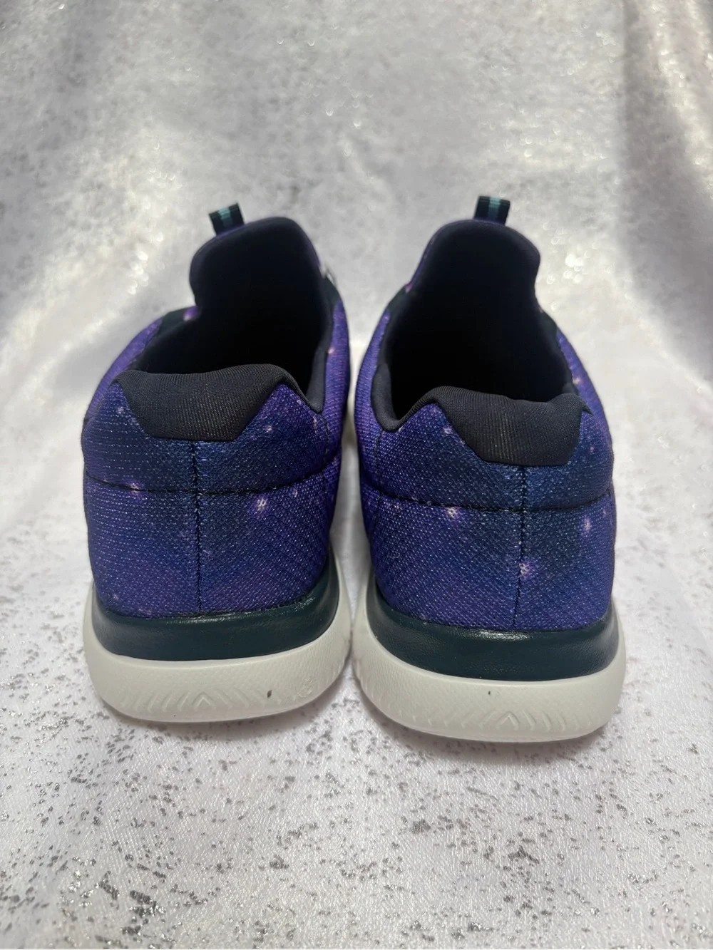 Skechers Women’s  Black and Purple Memory Foam Sneaker